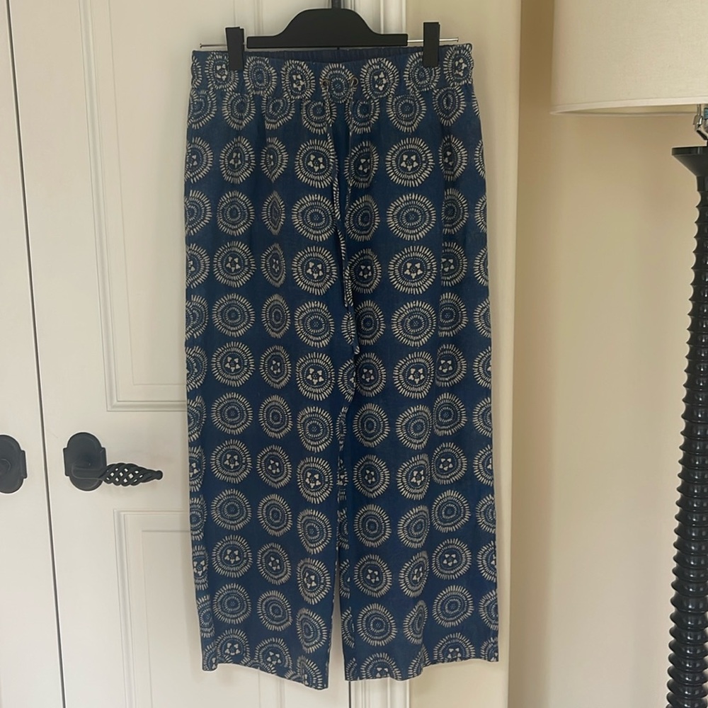 Johnny Was Wide-leg Linen Pants